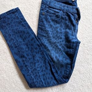 Current/Elliott blue leopard jeans